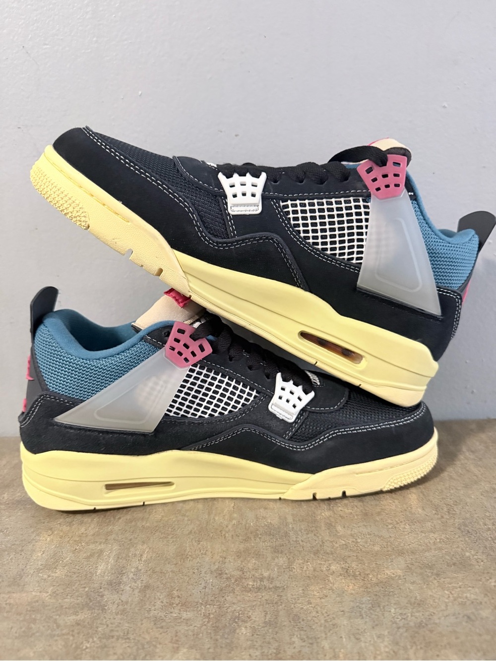 Jordan Kids Black, Yellow & Pink Retro Sneakers